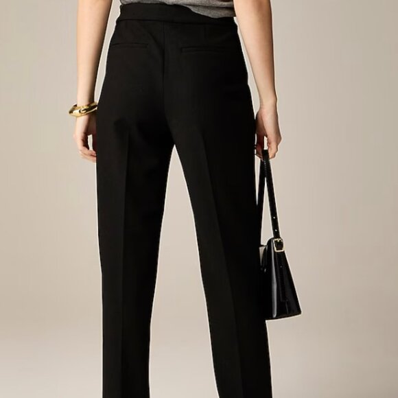 J. Crew Kate Black Straight Leg Pant in Stretch Linen Blend Size 18 - Picture 9 of 9